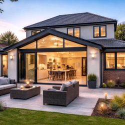 House extension cost Northamptonshire modern rear extension construction