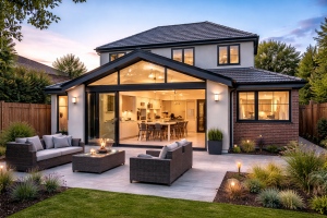 House extension Northamptonshire modern rear extension construction